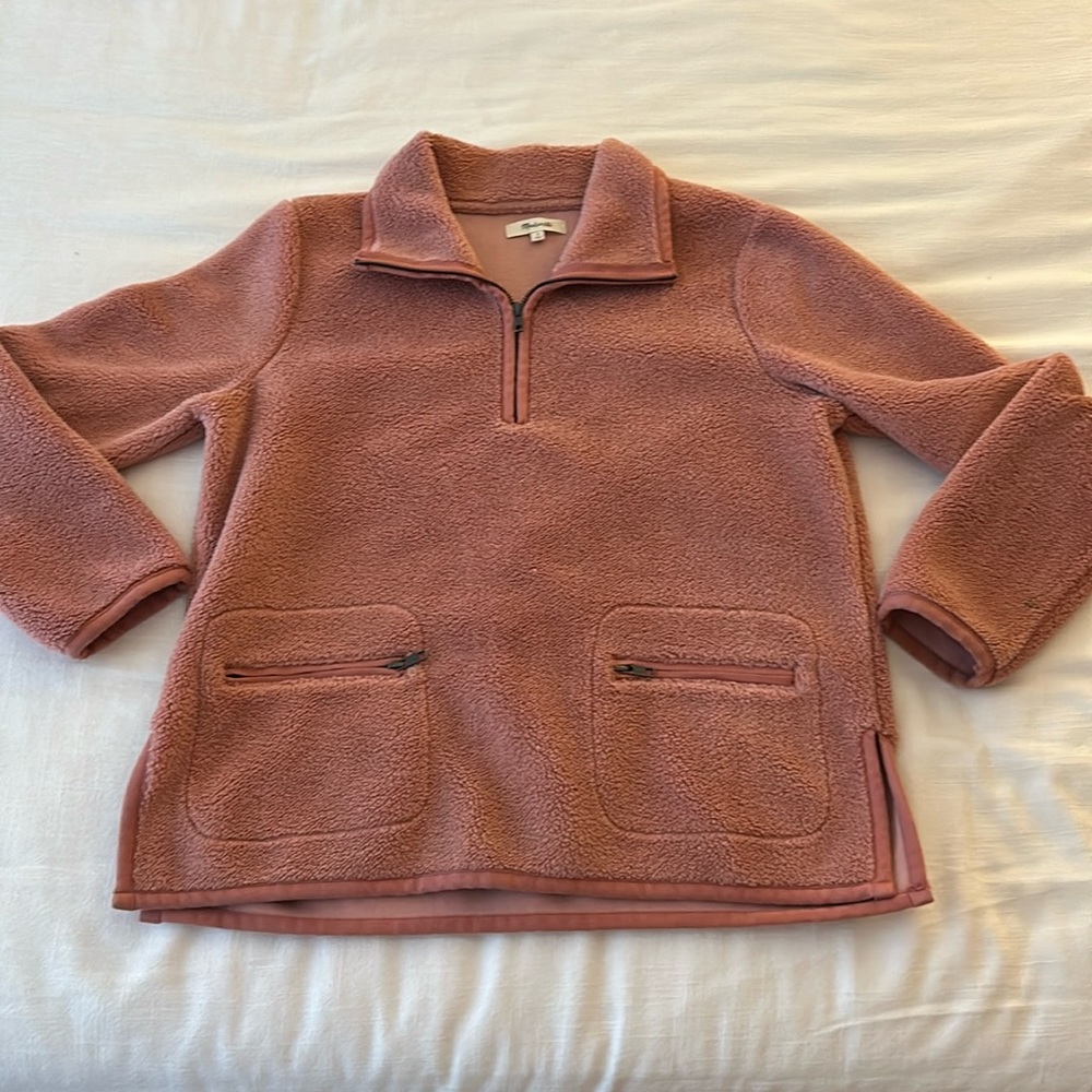 Madewell Pink Quarter Zip